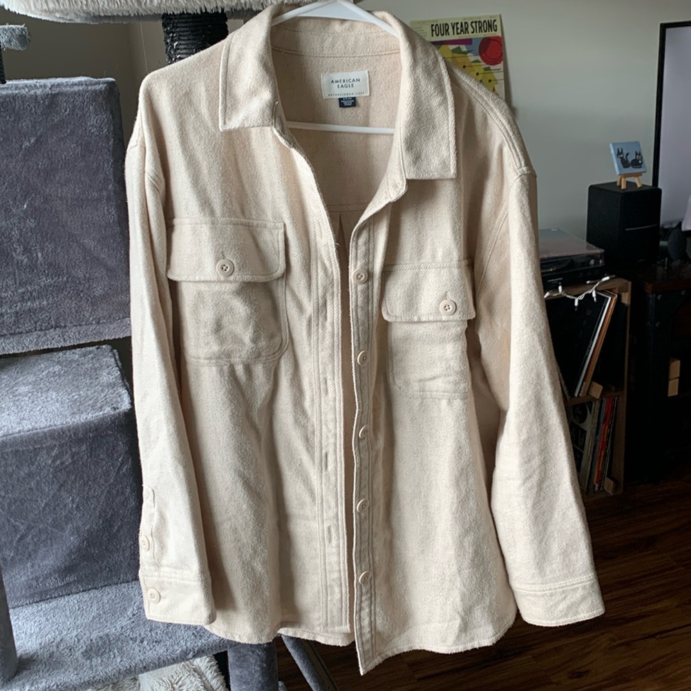 American Eagle Cream Shacket